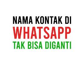Kenapa Nama Kontak WA Tidak Bisa Diganti